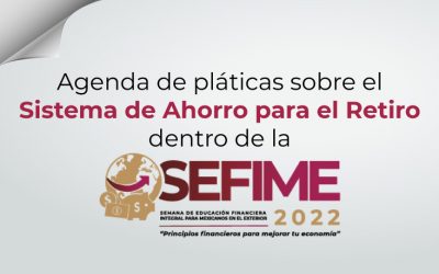 Calendario de pláticas sobre el SAR dentro de la SEFIME 2022